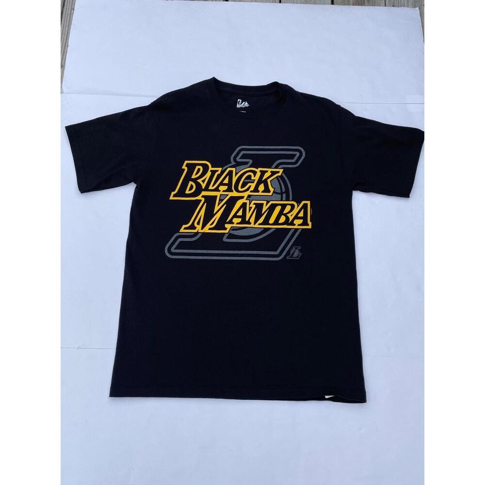 Vtg Kobe Bryant Black Mamba Double-Sided Majestic T- Shirt Size Md La Lakers